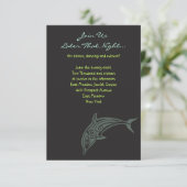 DANCING DOLPHINS Bat Mitzvah Party Card Kaart (Staand voorkant)