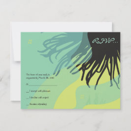DANCING DOLPHINS Bat Mitzvah Reply Card RSVP Kaartje