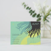 DANCING DOLPHINS Bat Mitzvah Reply Card RSVP Kaartje (Staand voorkant)