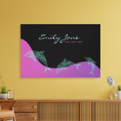 DANCING DOLPHINS Bat Mitzvah Sign In Board Canvas Afdruk (Insitu (Woonkamer))