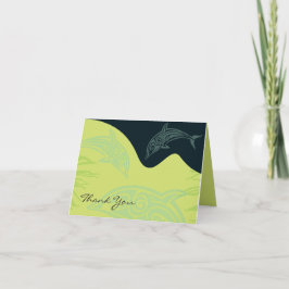 DANCING DOLPHINS Folded Bedankt