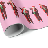 Dancing Donald Trump Christmas MAGA Cadeaupapier (Rol Hoek)