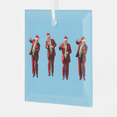 Dancing Donald Trump Christmas MAGA Glas Ornament (Voorkant links)