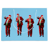 Dancing Donald Trump Christmas MAGA Groot Cadeauzakje (Voorkant)