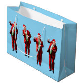 Dancing Donald Trump Christmas MAGA Groot Cadeauzakje (Voorkant Gekanteld)