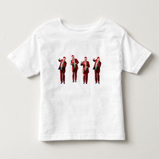 Dancing Donald Trump Christmas MAGA Kinder Shirts (Voorkant)