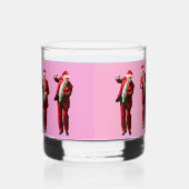 Dancing Donald Trump Christmas MAGA Whisky Glas (Links)