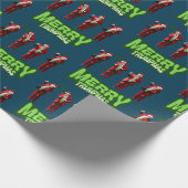 Dancing Donald Trump MAGA Kerst Cadeaupapier (Hoek)