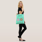 Dancing Donuts Mint Green Tote Bag (Op model)