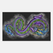 Dancing Dragon Rechthoekige Sticker (Voorkant)