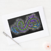 Dancing Dragon Rechthoekige Sticker (Envelop)