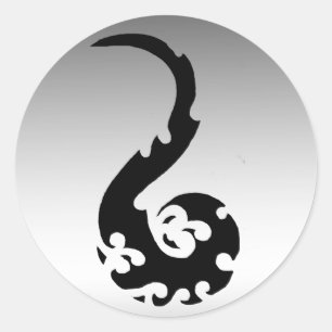 Dancing Dragon Ronde Sticker