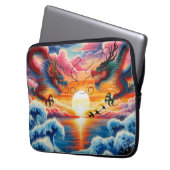 Dancing dragon tablet protector laptop sleeve (Voorkant Links)