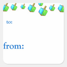 Dancing Dreidels Chanoeka Gift Labels