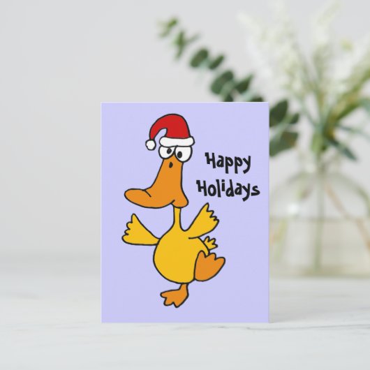 Dancing Duck Christmas Design Feestdagenkaart (Staand voorkant)