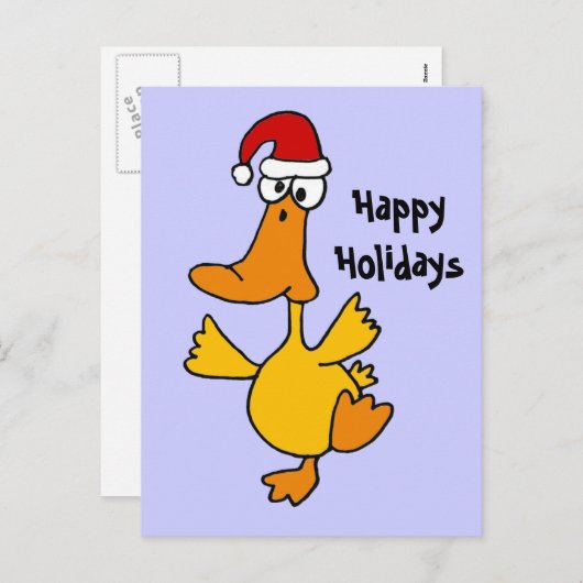 Dancing Duck Christmas Design Feestdagenkaart (Voorkant / Achterkant)