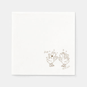 Dancing Duck Napkin Servet