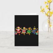 Dancing Ducks Christmas Cute Holiday Party Apparel Kaart (Gele Bloem)