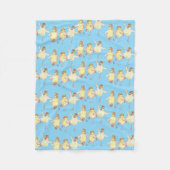 Dancing Ducks Fleece Deken (Voorkant)