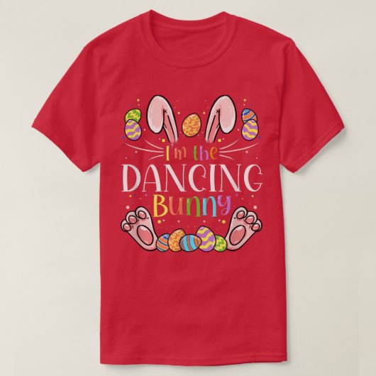 Dancing Easter Matching Family Party Bunny Face Co T-shirt (Design voorkant)