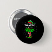 Dancing Elf Christmas Family Matching Women Girls  Ronde Button 5,7 Cm (Voorkant /achterkant)