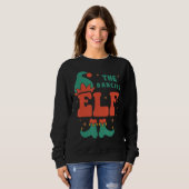 Dancing Elf Family Matching Christmas Pus Grappig Trui (Voorkant volledig)