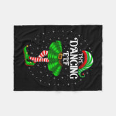 Dancing Elf Kerst Familie Matching Vrouwen Meisjes Fleece Deken (Voorkant (Horizontaal))