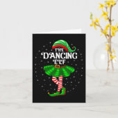 Dancing Elf Kerst Familie Matching Vrouwen Meisjes Kaart (Gele Bloem)