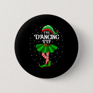 Dancing Elf Kerst Familie Matching Vrouwen Meisjes Ronde Button 5,7 Cm