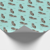 Dancing Emu Pattern Cadeaupapier (Hoek)