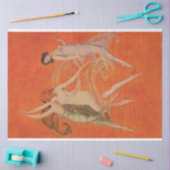 Dancing Fairies Drie Graces Kunstwerk Sinaasappel Tissuepapier (Craft)