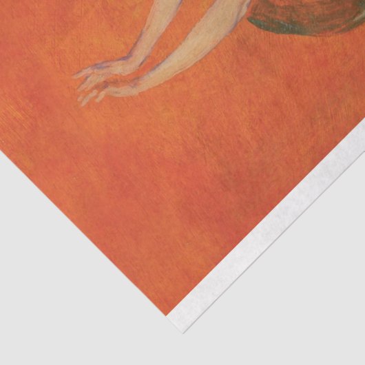 Dancing Fairies Drie Graces Kunstwerk Sinaasappel Tissuepapier (Detail)