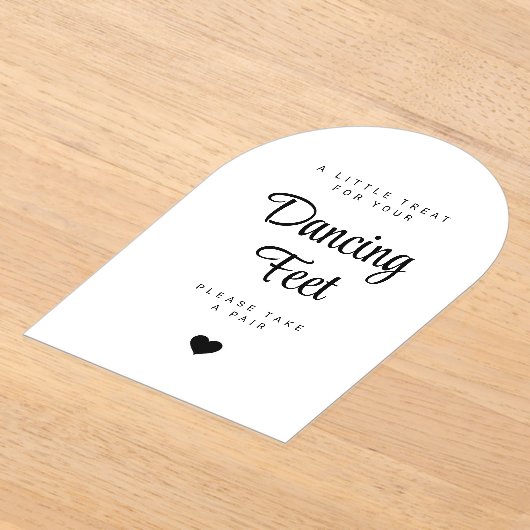 Dancing Feet Sign Wedding Flip Flops Acryl Uitnodigingen (Laagn)