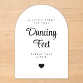Dancing Feet Sign Wedding Flip Flops Acryl Uitnodigingen (Voorkant)