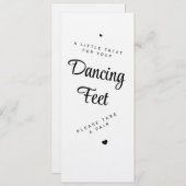 Dancing Feet Sign Wedding Flip Flops Invitation Kaart (Voorkant / Achterkant)