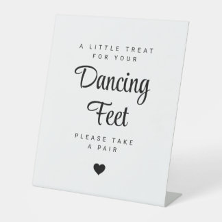 Dancing Feet Sign Wedding Flip Flops Pedestal Sign Reclamebord Met Voetstuk