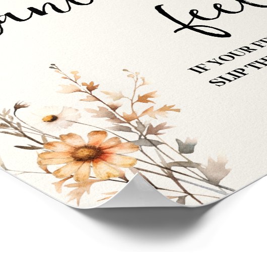 Dancing Feet Teenslippers Wedding Herfst Wildflowe Poster (Hoek)