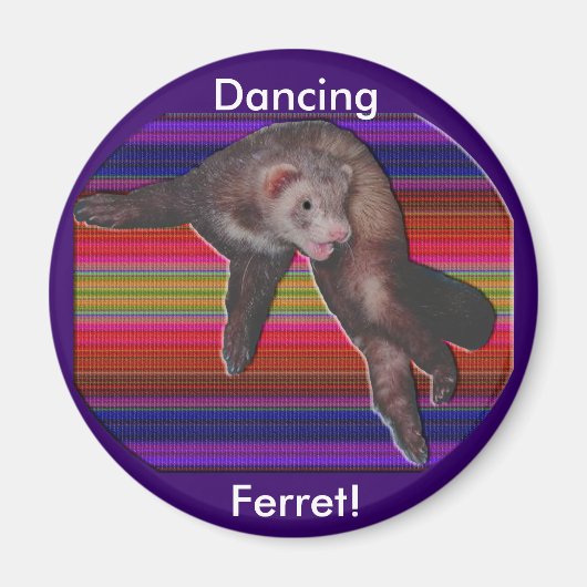 Dancing Ferret Magnet (Voorkant)