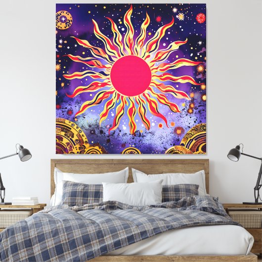 Dancing Fire of the Cosmos beroemd gemaakt door Th Canvas Afdruk (Insitu (Slaapkamer))