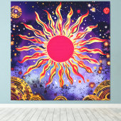 Dancing Fire of the Cosmos beroemd gemaakt door Th Canvas Afdruk (Insitu (Houten vloer))