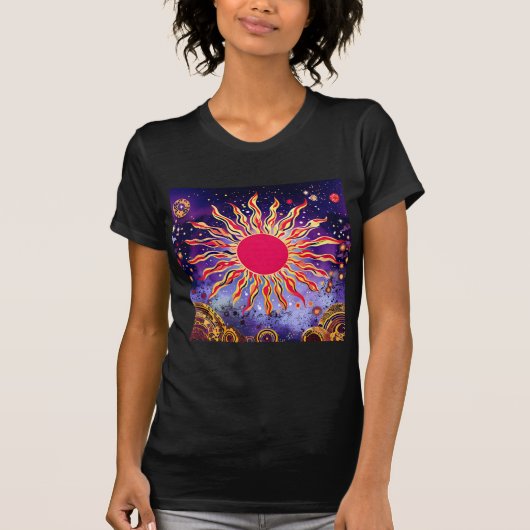 Dancing Fire of the Cosmos beroemd gemaakt door Th T-shirt (Voorkant)
