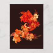 Dancing Firebirds Abstract Art Briefkaart (Voorkant)