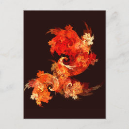 Dancing Firebirds Abstract Art Briefkaart