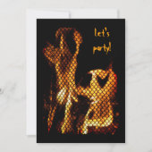 Dancing Flames Halloween Invitation Kaart (Voorkant)