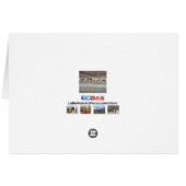 Dancing Flamingo Birds on Ice Greeting Card (Achterkant Horizontaal)