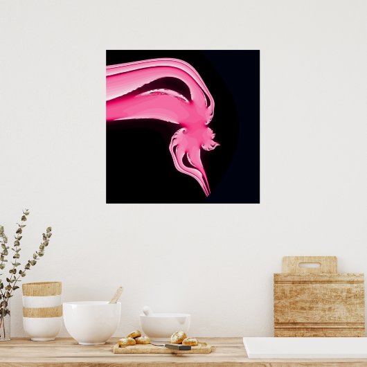 Dancing Flamingo Poster (Keuken)