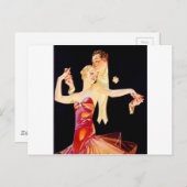 Dancing Flapper Briefkaart (Voorkant / Achterkant)