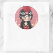 Dancing Flapper Girl Roaring Twenties Ronde Sticker (Tas)