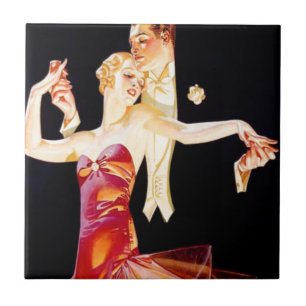 Dancing Flapper Tegeltje