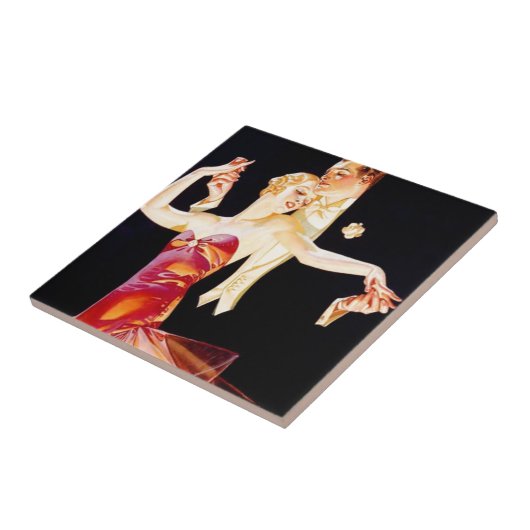 Dancing Flapper Tegeltje (Zijkant)